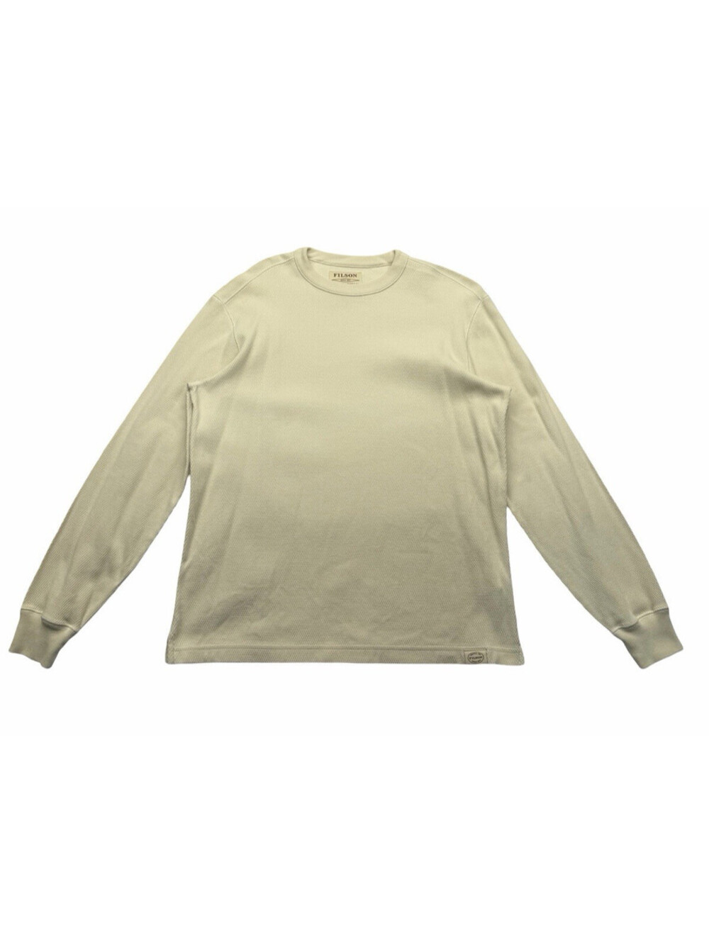 Filson Waffle Knit Thermal Crewneck Shirt Sweater Sand Size M